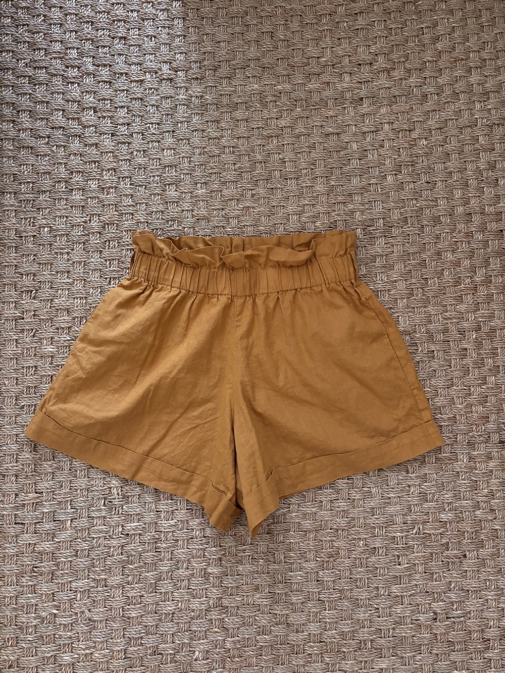 Women's Cleobella Shorts‎ White Linen Size Small S Paper Bag